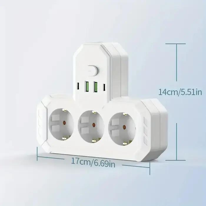 Prise électrique EU à 5 prises