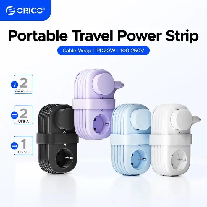 ORICO AP3 prise ue 20W PD multiprise 2 prises AC 2USB 1 type-c 1.53M rallonge électrique charge rapide pour la maison/tablette