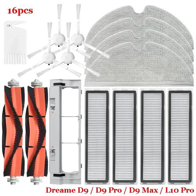 Brosse latérale principale Fxaizl pour aspirateurs Dreame D9, Dreame Bot L10 Pro et autres modèles compatibles - tissu et plastique pour une propreté impeccable à offrir pour amoureux de la technologie