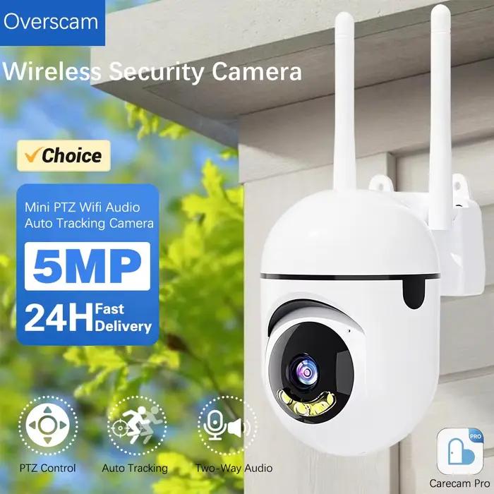 Caméra IP sans fil PTZ Carecam Pro 5MP, audio bidirectionnel, vision nocturne couleur, sécurité dome