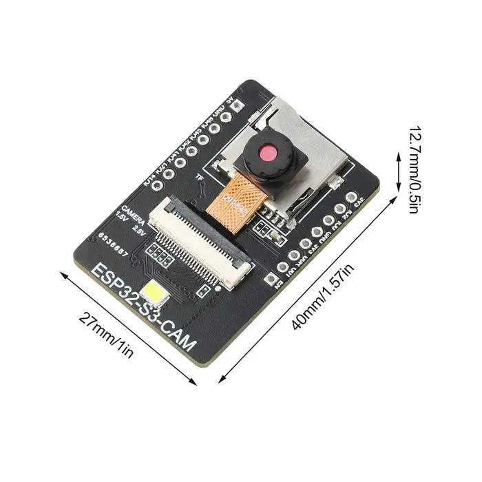 Carte de développement ESP32 S3 CAM WiFi BT Module de reconnaissance visuelle avec caméra OV2640 pour projets de robotique intelligence artificielle surveillance en temps réel