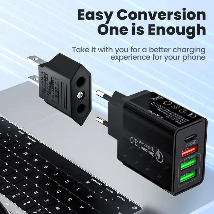Elough 4.0mm convertisseur américain vers ue fiches européenne ue