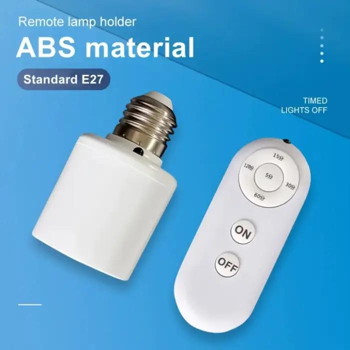 E27 60W télécommande sans fil minuterie intelligente interrupteur support de lampe 110V 220V maison Multi lumière