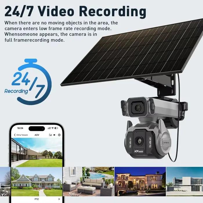 Caméra de sécurité extérieure LS VISION avec suivi humain et stockage en nuage pour la surveillance 24/7 des jardins, garages, piscines et lieux d'affaires