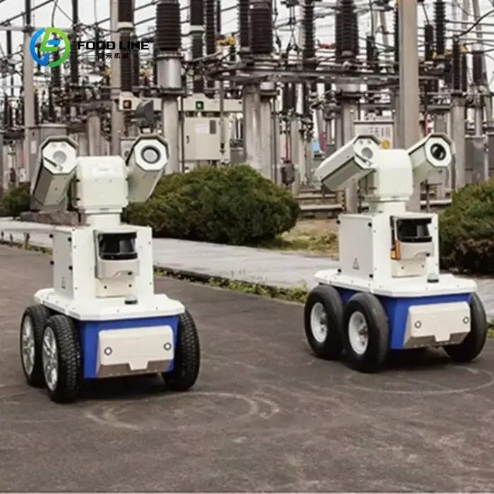 Robot de patrouille de sécurité autonome personnalisé – Système de surveillance et d'alerte alimenté