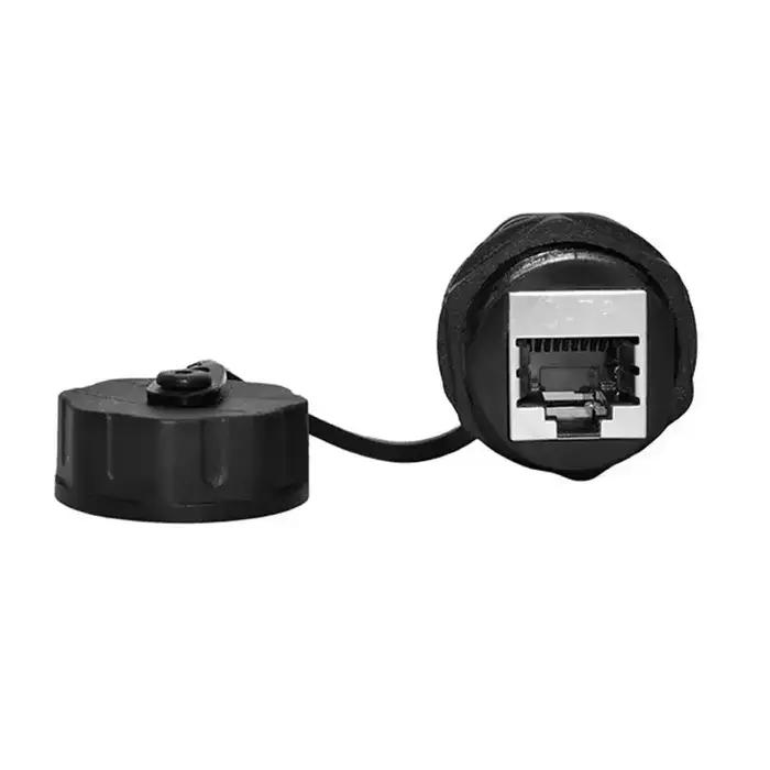 Connecteur réseau étanche RJ45 pour communication automatisée installation panneau technologie Cat6A Gigabit fiabilité industrielle sécurité