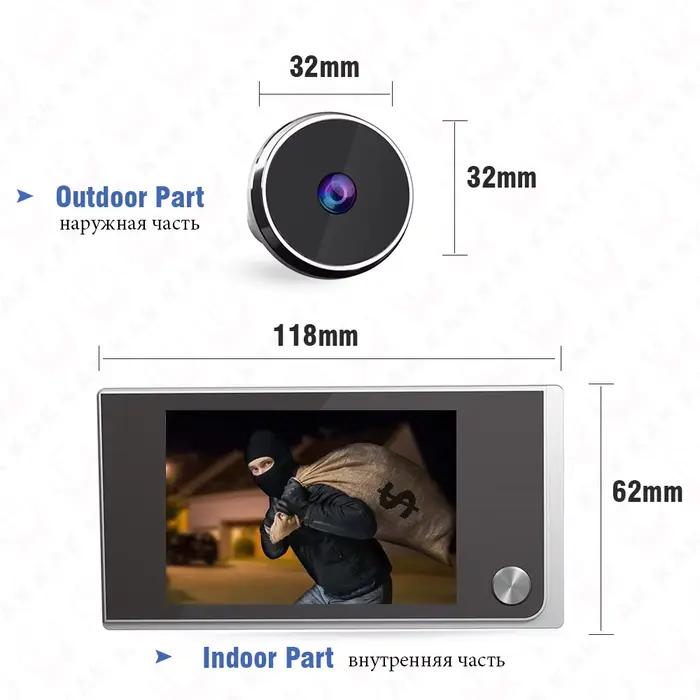 KAK 3.5 "photo de porte numérique caméra électronique visionneuse