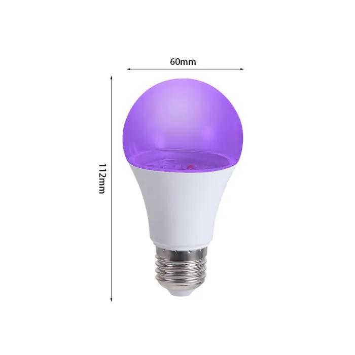 Lumière noire lampe ultraviolette UV violet ampoule 360 lueur atmosphère UV ampoules 10W E27