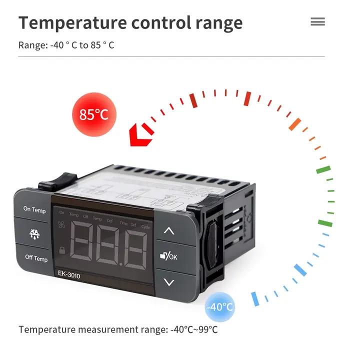 3010/EK-3020/EK-3030 LED Thermostat numérique régulateur de température thermorégulateur réfrigération dégivrage alarme