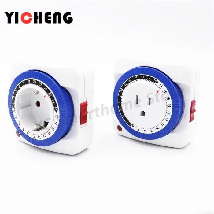 Minuterie mécanique or/noir avec plage de synchronisation 15min-24h pour contrôle efficace et durable des appareils électriques occasions spéciales