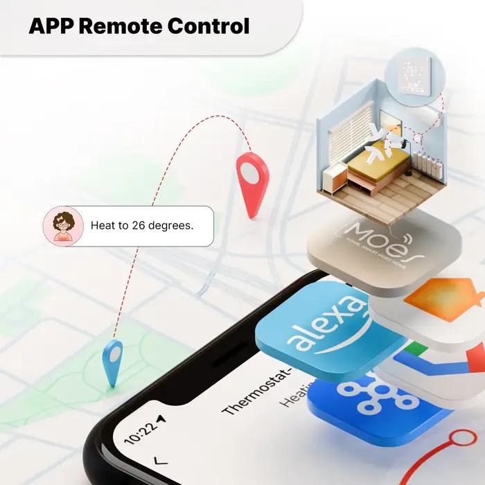 MOES Tuya Matter WiFi Thermostat intelligent régulateur de température chaudière à eau chauffage électrique avec Alexa Google Apple Smartthings