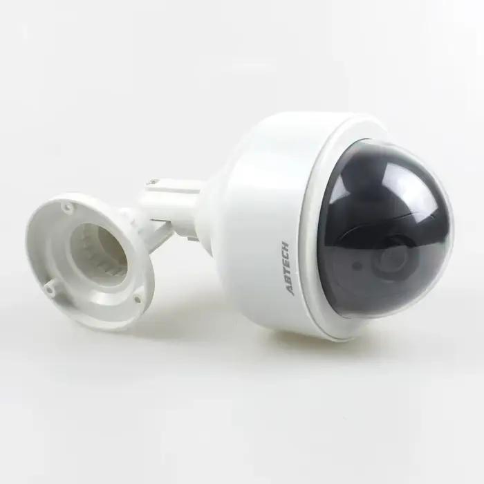 Fausse caméra dôme blanche clignotante haute vitesse système de sécurité CCTV intérieur et extérieur dissuasion contre le vol et le vandalisme pour maison et entreprise
