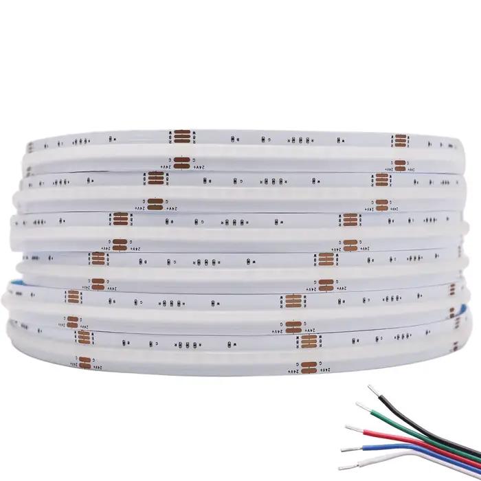 CCT RGB RGBW RGBCCT COB LED bande haute densité Flex FCOB LED bande lumineuse Dimmable FOB ruban lin