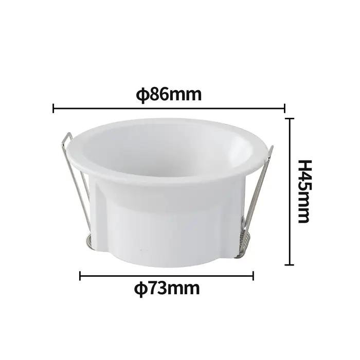 Cadre de montage encastré GU10/MR16 support de lampe aluminium finition fer pour éclairage spot salle de bain entrée application led halogène lumière bleu foncé jaune clair orange vert clair installation facile zones humides