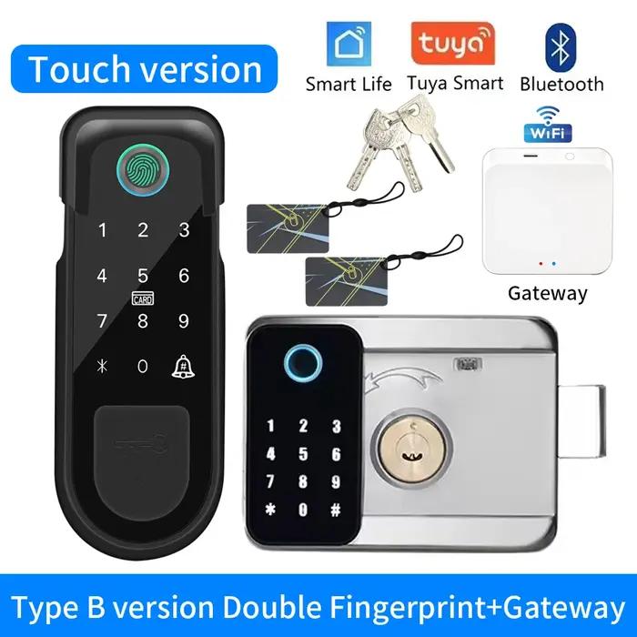 Serrure de porte connectée à empreinte digitale compatible Tuya App