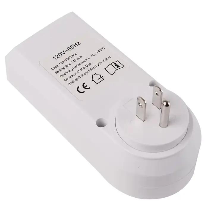 Prise murale électrique programmable avec minuterie hebdomadaire et batterie intégrée pour contrôle d'énergie et confort quotidien