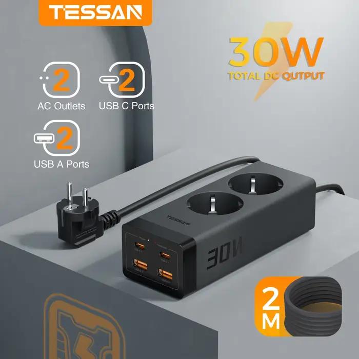 TESSAN 30W GaN multiprise avec 2 prises 2