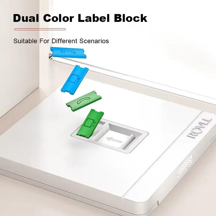 Plaque murale ROVLL RJ45 RJ11 1/2 ports pour connecteur Keystone CAT6 CAT5e CAT5 Ethernet (prise non incluse)