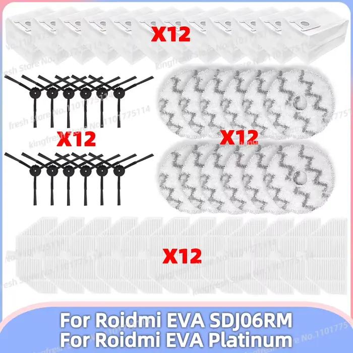 Compatible avec ( Roidmi Eva SDJ06RM / EVA Platinum ) Pièces pour Aspirateur Filtre HEPA Brosse Laté