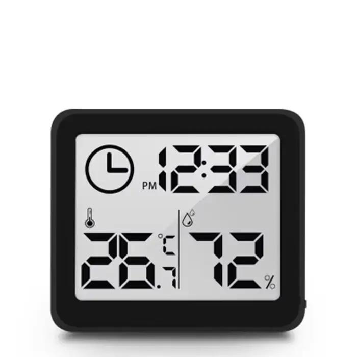 Horloge numérique de bureau avec affichage de la température et de l'humidité, horloges murales pour