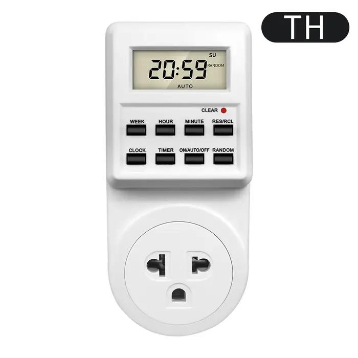 Prise de minuterie numérique TM03, minuterie de cuisine électronique, Cycle de 12/24 heures, minuter