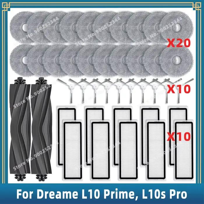 Pièces de Rechange pour Dreame Bot L10 Prime / L10s Pro, Accessoires, Brosse Latérale Principale, Fi