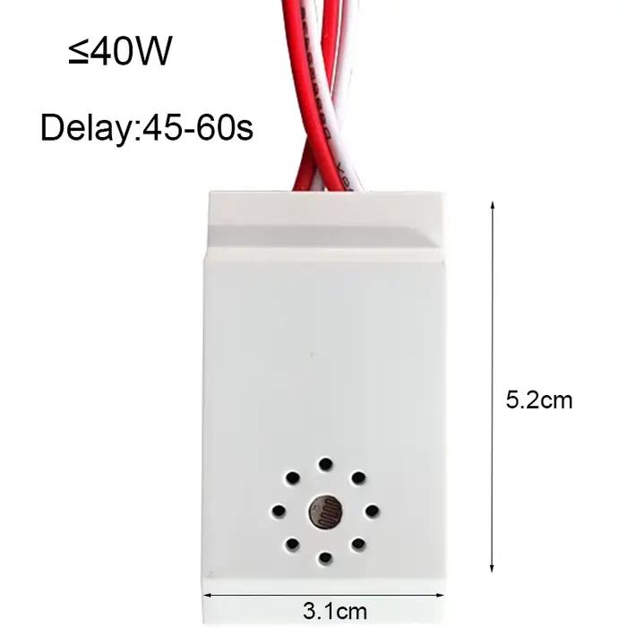 Lampe automatique photocellule contrôleur de lumière photoswitch capteur PIR détecteur interrupteur son 220v amélioration de l'habitat éclairage extérieur moderne et sécurisé