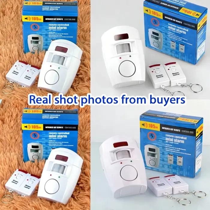 Alarme sans fil à détecteur de mouvement 105 dB pour maison et garage protection sécurité intérieure extérieure avec télécommande