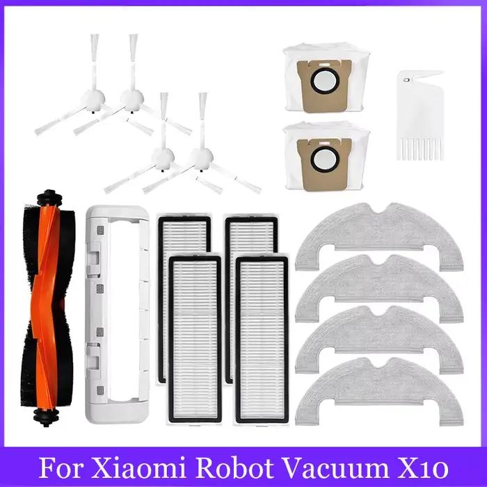 Pièces de rechange pour aspirateur Robot Xiaomi X10, brosse latérale principale, filtre Hepa, tissu