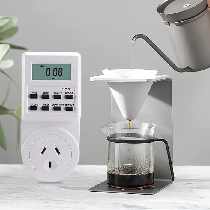 Minuterie numérique d'intérieur programmable 24 heures pour lumière d'aquarium lampe et cuisine avec réglages 6 jours et modes été hiver