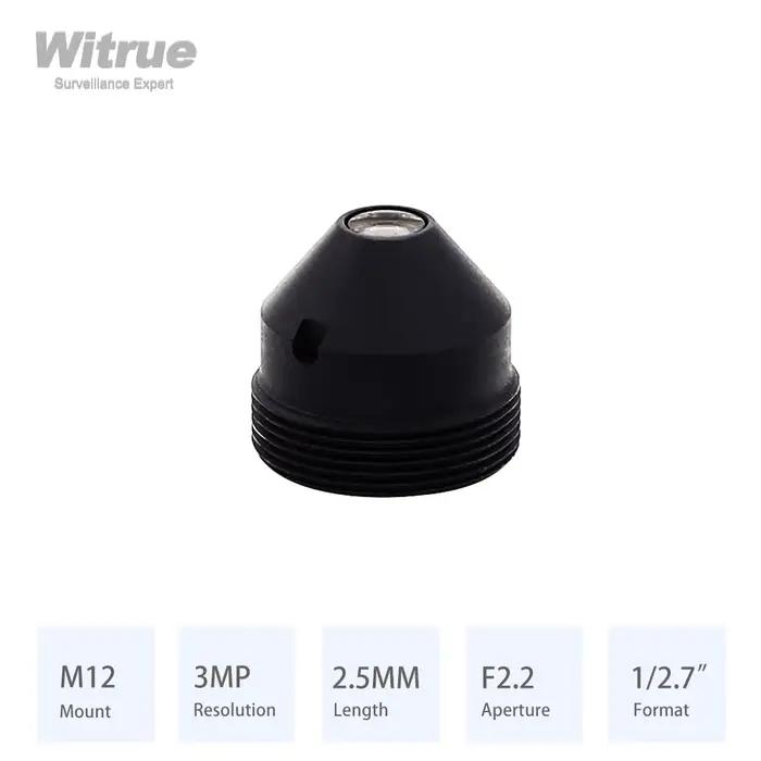 Witrue Sténopé HD 3MP 2.5MM M12 Mont Ouverture F2.2 Format 1/2.7 "pour Mini Surveillance Caméras De