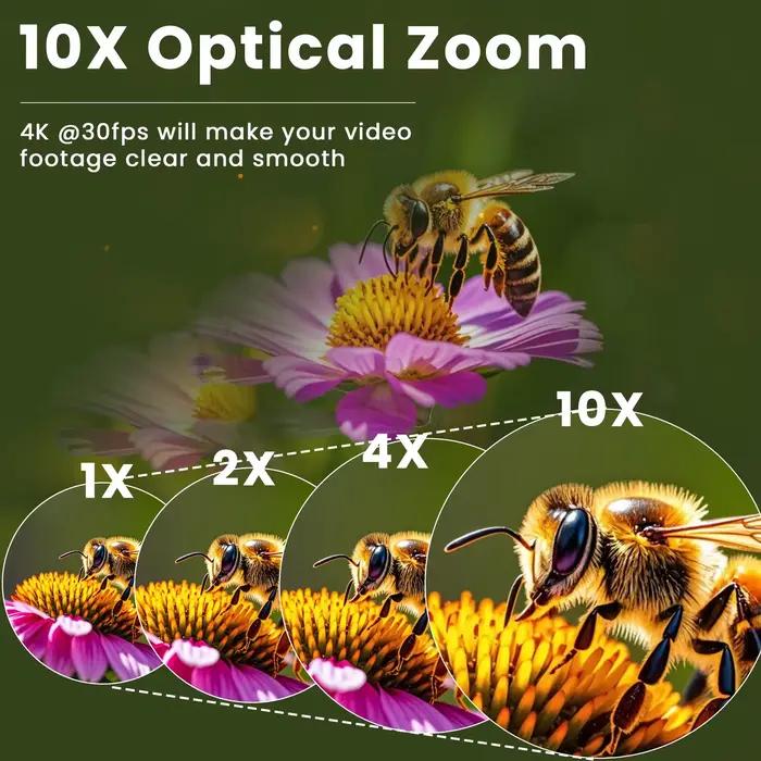 ELP 4K 30fps caméra USB Zoom optique Webcam avec objectif CS Varifocal manuel IMX415 UHD