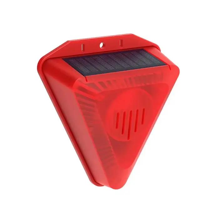Lampe d'alarme solaire sans fil à détecteur de mouvement, sirène 129 dB, système d'alarme extérieur