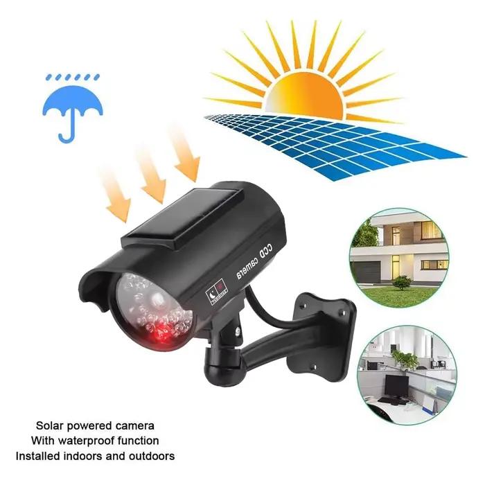 Fausse caméra de sécurité à énergie solaire pour l'extérieur