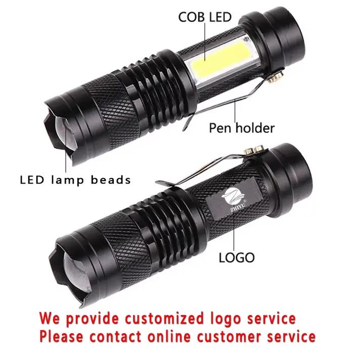 Batterie intégrée XP-G Q5 LED Zoom Focus Mini lampe de poche LED lampe torche lanterne réglable Penl