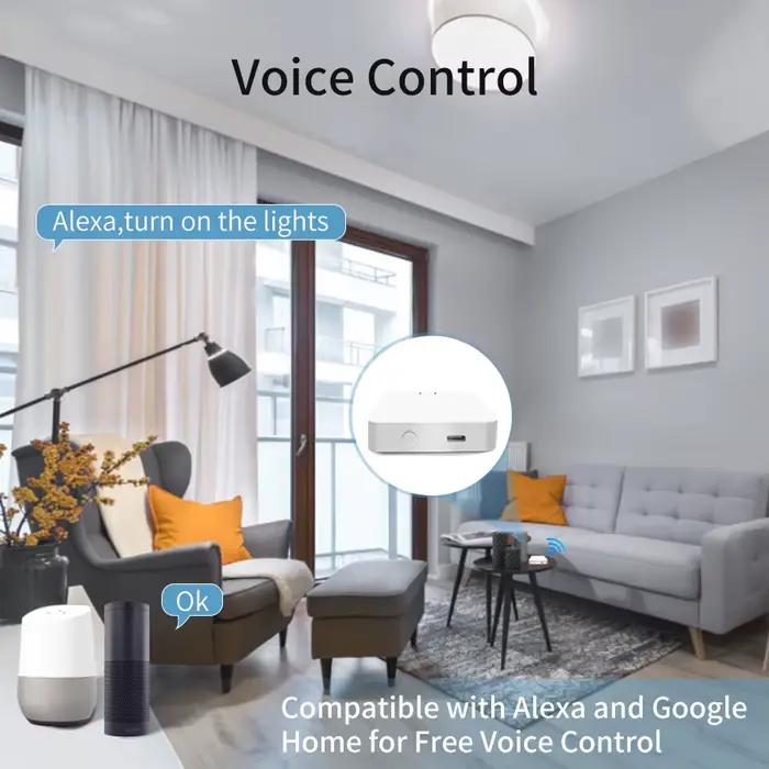Passerelle Multimode Domotique Intelligente Zigbee 3.0 Hub Wi-Fi Bluetooth Commande Vocale Compatible Alexa Google Home Pour Maison Intelligente Occasions Spéciales