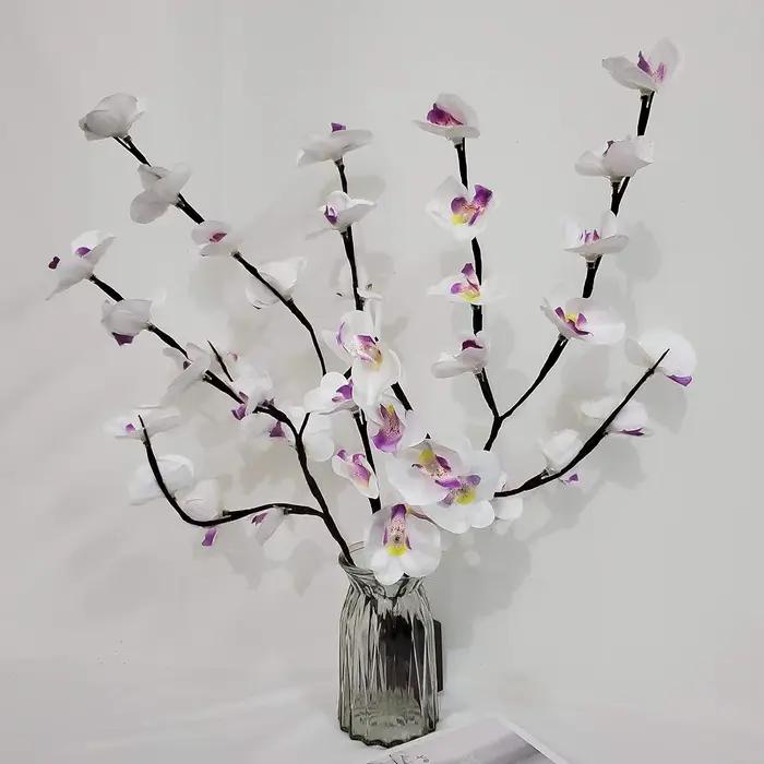 1 paquet blanc et violet papillon orchidée arbre lumière LED lumières alimenté par batterie arbre la