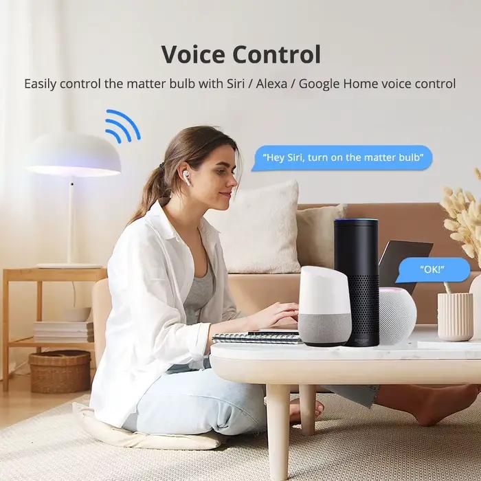 Matter Apple Homekit WiFI Smart RGB + ampoule blanche SmartThings APP contrôle prise en charge Siri Google Home Alexa Assistant vocal