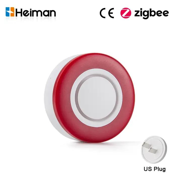 HEIMAN Zigbee 3.0 flash stroboscopique intelligent sirène klaxon alarme sonore avec 95DB grands sons pour maîtriser le voleur HA1.2