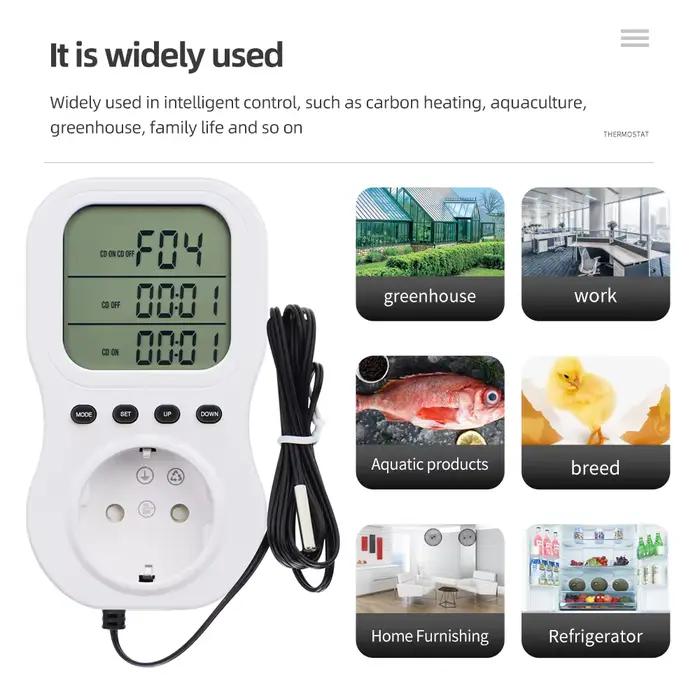 Thermostat intelligent LCD minuterie numérique prise multifonction régulateur de température interrupteur chauffage