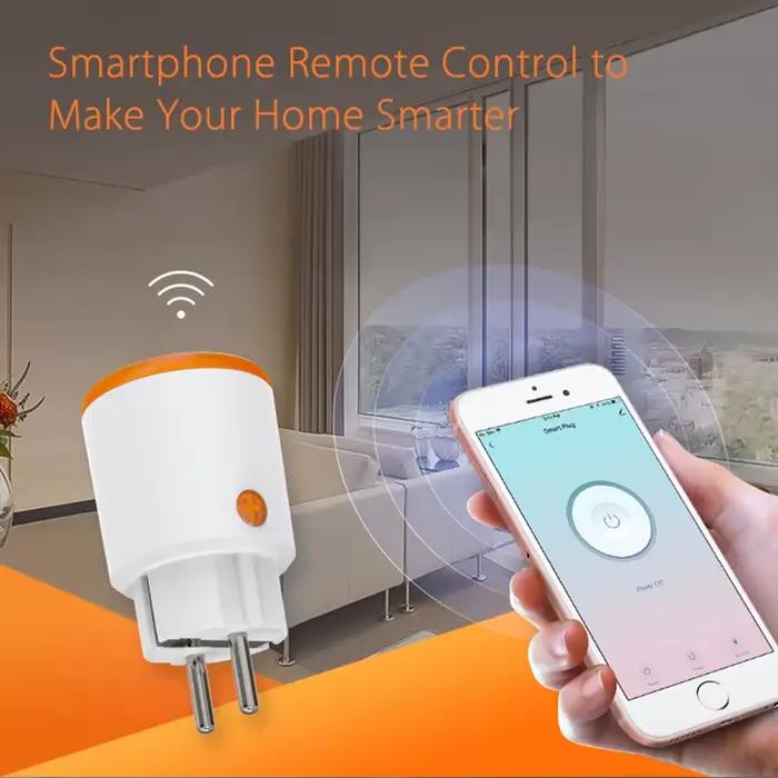 Prise intelligente Zigbee 16A EU avec fonction de surveillance de la puissance, commande vocale et synchronisation pour maison connectée utilisant HomeKit, Alexa, Google Home et Yandex