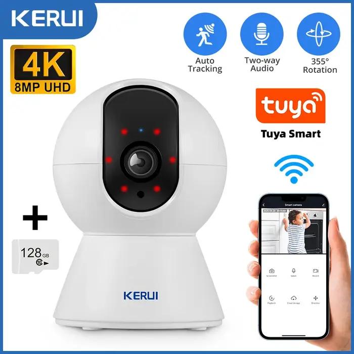 Caméra IP WiFi KERUI Onvif 4K 5MP 8MP pour intérieur