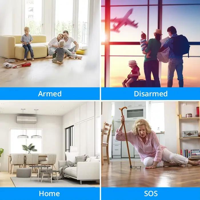 Kit de système d'alarme de sécurité WIFI intelligent KERUI pour maison et entreprise protection anti-intrusion haut-parleur sirène 110dB