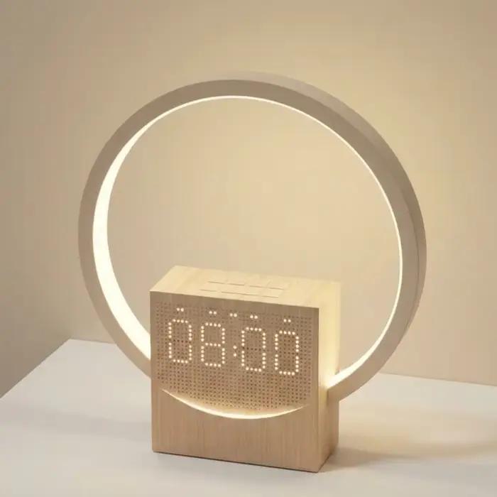 Réveil numérique avec simulation de lever de soleil, lumière de réveil, haut-parleur Bluetooth, mach