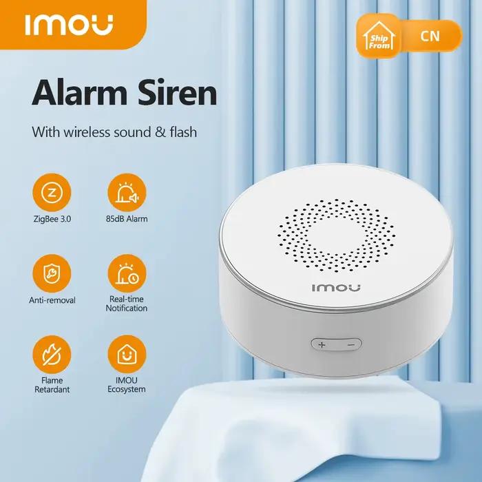 IMOU WiFi sirène d'alarme vie intelligente 85dB haut-parleur ZigBee 3.0 avec sirène Flash stroboscopique longue Endurance pour système de sécurité domestique