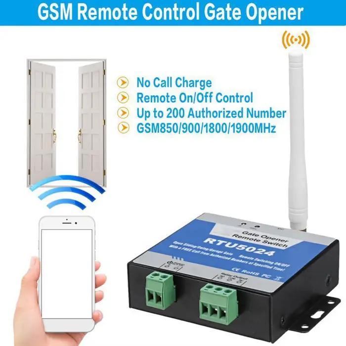 Ouvre-porte RTU5024 4G SMS alarme intelligente ouvre-porte avec reconnaissance d'identification télécommande WiFi vert armée pour maison sécurité confort occasionnels