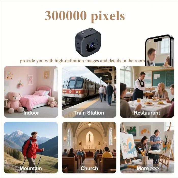Caméra de sécurité 4K Mini Vision nocturne polychrome