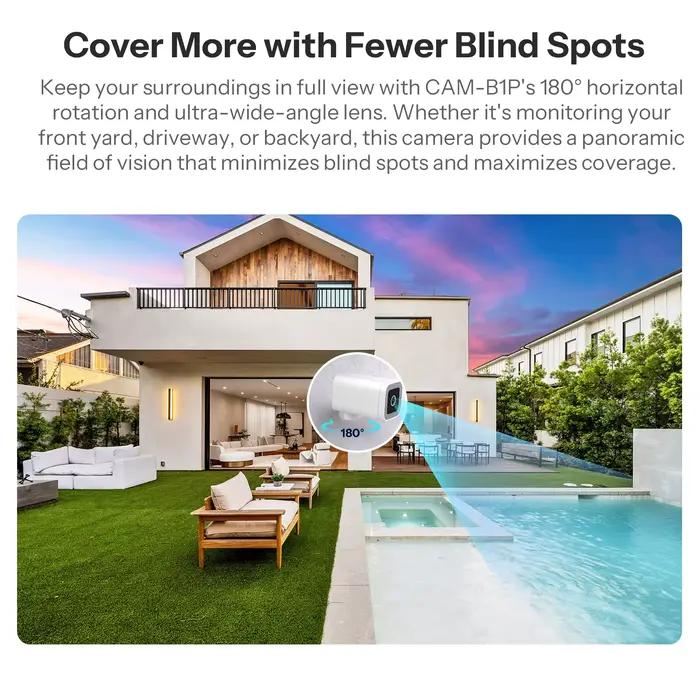 SONOFF CAM-B1P 2K HD caméra de sécurité intelligente extérieure AI détection humaine IP65 résistant aux intempéries suivi intelligent Vision nocturne couleur