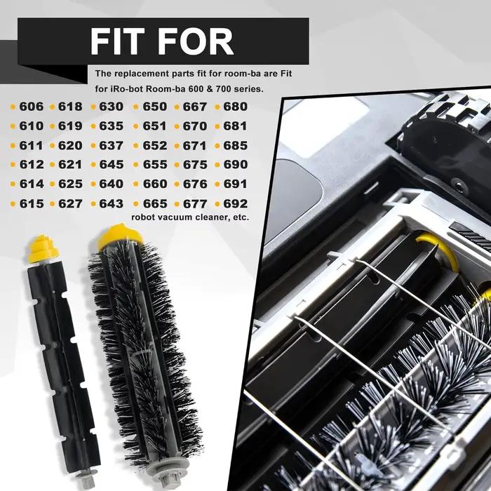 Rouleau de brosse principale de rechange pour aspirateur iRobot Roomba, brosse à poils de batteur, s