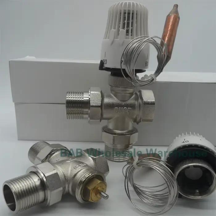 Vanne d'aquarium thermostatique à trois voies en laiton